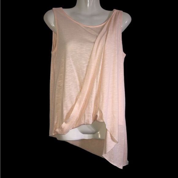 White House Black Market top XS asymmetrical textured lightweight raw edge hem - Picture 8 of 8